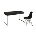 Ver imagem 2 de Escrivaninha Industrial Escritório Malta Preta 137x53cm com 1 Cadeira Eames Eiffel Preta Base Ferro