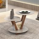 Ver imagem 1 de Mesa de Centro Decorativa Laguna Tampo Base Redonda Off White