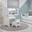 Ver imagem 2 de Mesinha Infantil Montessori com Regulagem de Altura Movelbras Luna Branco