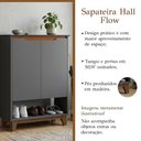 Ver imagem 2 de Sapateira Hall Flow Cinza para Organização de Calçados com Design Moderno para Quarto e Entrada