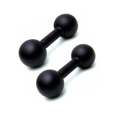 Par de Halteres de Ferro Fundido Pintado - 2 Kg