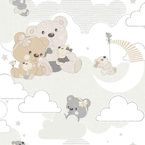 Papel de Parede Mondo Baby Cute Bear 13036 - Rolo 10m X 0,53m