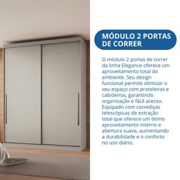 Guarda-roupa Casal 2 Portas Elegance - 9