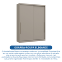 Ver mais imagens de Módulo de Guarda Roupa 2 Portas 2 Gavetas Niquel Elegance Cinza/Níquel