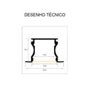 Ver imagem 3 de Perfil Embutir Para Fita Led 1 Metro Preto Difusor Fumê