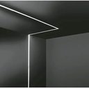 Ver imagem 2 de Perfil Embutir Para Fita Led 1 Metro Preto Difusor Fumê