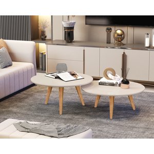 Kit Mesas Centro Off White