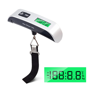 Balança Portátil de Bagagem Digital Display Lcd - Preto Prata