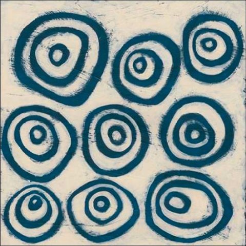 Indigo Signals I Canaleta 60x60cm Preta