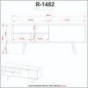 Ver imagem 5 de Rack para Tv até 55 Polegadas com 2 Portas Tecnomobili Amêndoa/mármore Branco - R1482