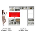 Ver imagem 6 de Armário de Cozinha Completa 100% MDF 270cm Branco/Rustic Acordes Madesa 08