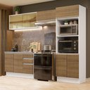 Ver imagem 1 de Armário de Cozinha Completa 100% MDF 270cm Branco/Rustic Acordes Madesa 08