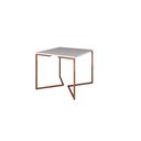 Ver imagem 3 de Mesa Industrial Base Ferro Cobre em V Tampo 90x90 Branco 4 Cadeiras Eames Madeira Assento Preto