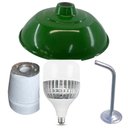 Ver imagem 1 de Kit Prato + Lampada + Soquete + Braço Curvo 30cm