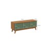 Rack Kappesberg 3 Portas Canela/verde 136cm - 2