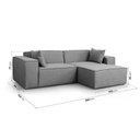 Ver imagem 3 de Conjunto Sofá 260cm e Puff 100cm Baobá CabeCasa MadeiraOriginals Cinza Linho Silver
