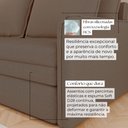 Ver imagem 6 de Sofá Cama Retrátil 3 Lugares Veneza 1,56m Linho Marrom