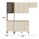Ver imagem 2 de Armário de Cozinha Completa com Balcão para Pia Mdf 9 Portas Kyoto Plus - Freijó/soft