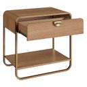 Ver imagem 5 de Mesa de Cabeceira Quarto 60cm 1 Gaveta Mario Hanover/dourado A10 - Mpozenato