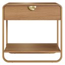 Ver imagem 6 de Mesa de Cabeceira Quarto 60cm 1 Gaveta Mario Hanover/dourado A10 - Mpozenato