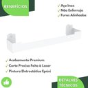 Ver imagem 3 de Porta Toalha Rosto Ventosa Suporte Banheiro Branco Elg