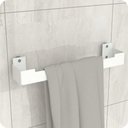 Ver imagem 1 de Porta Toalha Rosto Ventosa Suporte Banheiro Branco Elg