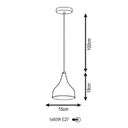 Ver imagem 2 de Pendente Gota Preto Fosco Cobre Interno