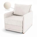 Ver imagem 7 de Poltrona Cama Reclinável Retrátil Viena Boucle Confortável Bege Loja Sheep