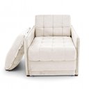 Ver imagem 1 de Poltrona Cama Reclinável Retrátil Viena Boucle Confortável Bege Loja Sheep