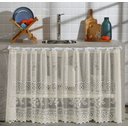 Ver imagem 3 de Cortina Pia/balcão/banheiro/cozinha Renda Varias Estampas:valencia Marfim