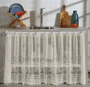 Ver imagem 3 de Cortina Pia/Balcão/Banheiro/Cozinha Renda Varias Estampas:Valencia Marfim