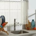 Ver imagem 5 de Cortina Pia/Balcão/Banheiro/Cozinha Renda Varias Estampas:Valencia Marfim