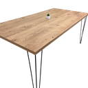 Ver imagem 3 de Mesa de Jantar Rustica Pés de Ferro Hairpin Legs Antiqua - 180x90