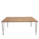 Ver imagem 2 de Mesa de Jantar Rustica Pés de Ferro Hairpin Legs Antiqua - 180x90