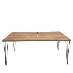 Mesa de Jantar Rustica Pés de Ferro Hairpin Legs Antiqua - 180x90 - 2
