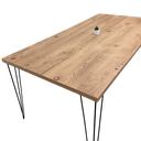 Ver imagem 1 de Mesa de Jantar Rustica Pés de Ferro Hairpin Legs Antiqua - 180x90