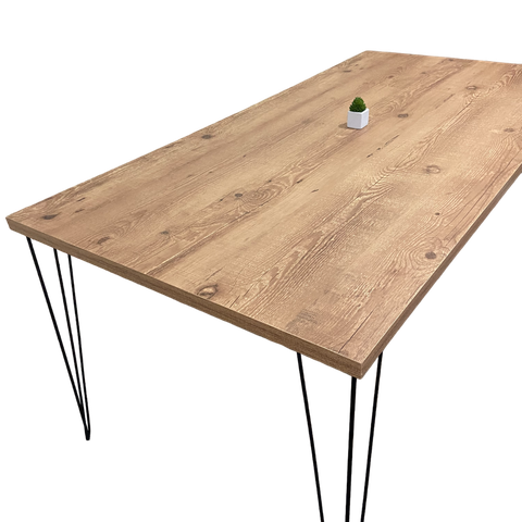 Mesa de Jantar Rustica Pés de Ferro Hairpin Legs Antiqua - 180x90