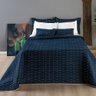 Kit Cobre Leito Casal Padrão Bordado Urbany Hipercal 400 Fios Azul Marinho - 2
