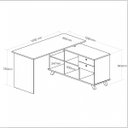 Ver mais imagens de Escrivaninha Mesa Escritório e Home Office Gold Artany - Branco com Olmo