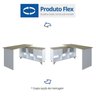 Escrivaninha Mesa Escritório e Home Office Gold Artany - Branco com Olmo - 7