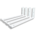 Ver imagem 1 de Quatro Suportes de Parede 30cm Mão Francesa Design em L Cantoneira para Prateleira Branco