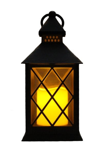 Luminária Decorativa De Led Lanterna Marroquina Com Vela Dourada - 2