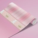 Ver imagem 3 de Papel de Parede Infantil Listras e Faixa Rosa Arte Destaque 2,50 Metros