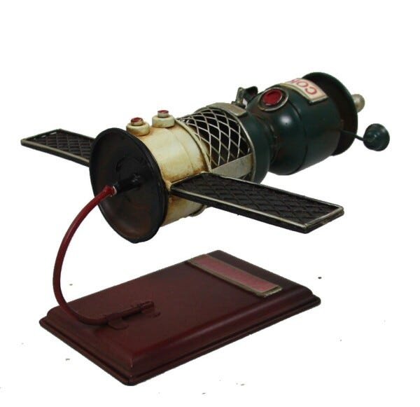 MINIATURA SATÉLITE DECORATIVO VINTAGE VERDE 24CM - 2