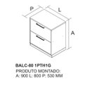Ver imagem 2 de Balcão 1 Porta 1 Gaveta Essence 80cm 100% Mdf - Itatiaia Fendi