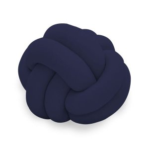 Almofada Infantil de Malha em Formato Nozinho Azul Marinho