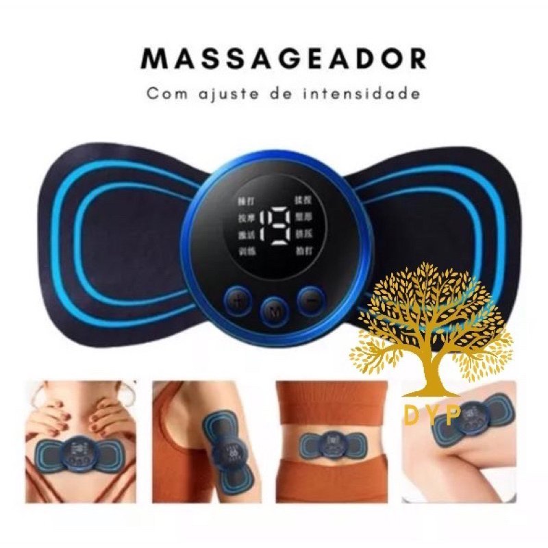Mini Massageador Elétrico Recarregável - Alívio de Dor Muscular, Ombro e Cervical - 6