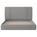 Ver imagem 5 de Cama Casal Flutuante com Cabeceira 140cm Lyra S05 Linho Cinza - Mpozenato