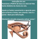 Ver imagem 5 de Incensário Madeira Órus Fadinha.verde Suporte Palo Santo Queima Ponta