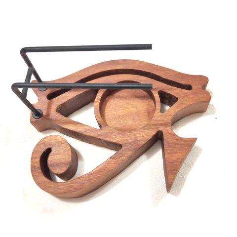 Incensário Madeira Órus Fadinha.verde Suporte Palo Santo Queima Ponta